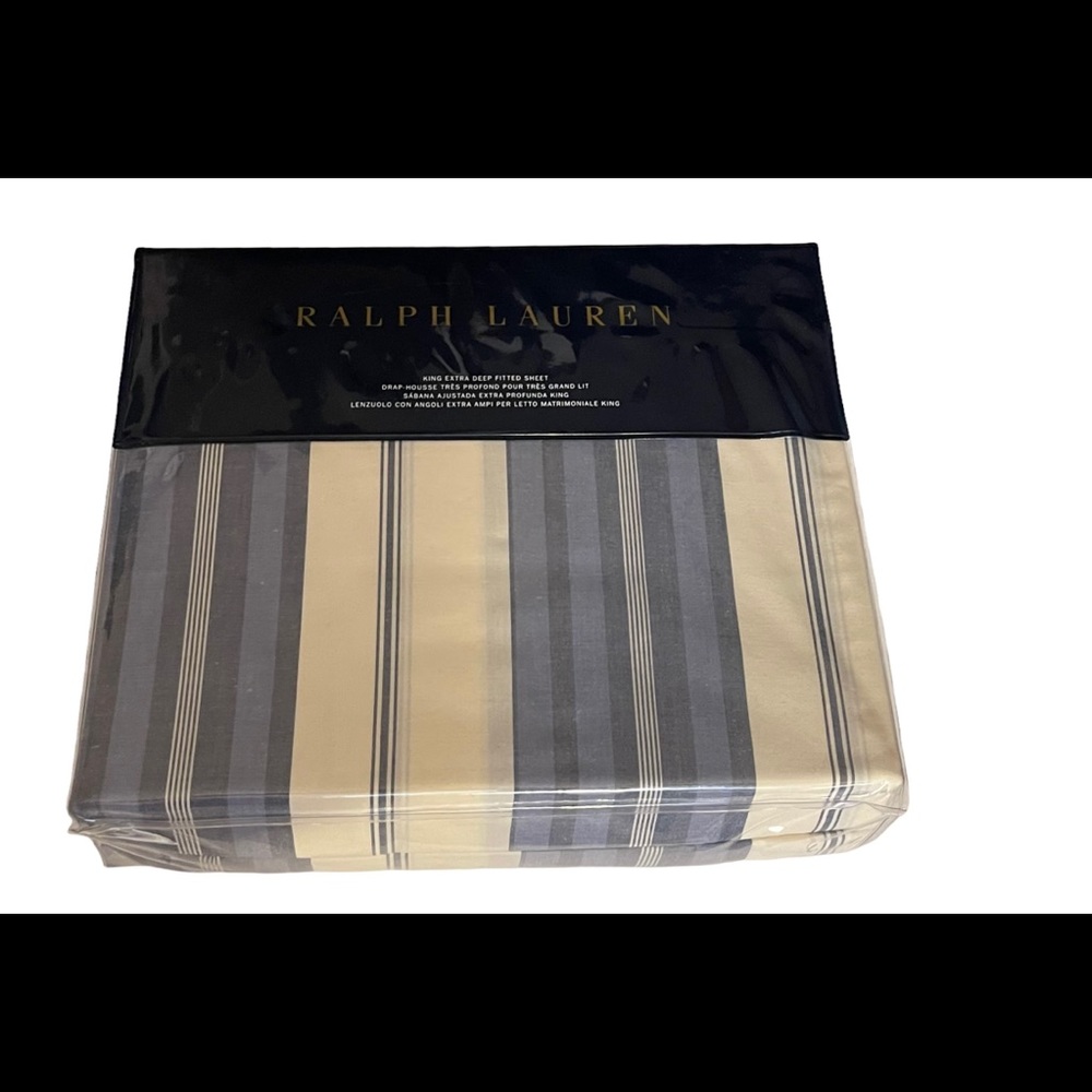 RALPH LAUREN ALLISTER HAGAN KING FITTED SHEET NEW